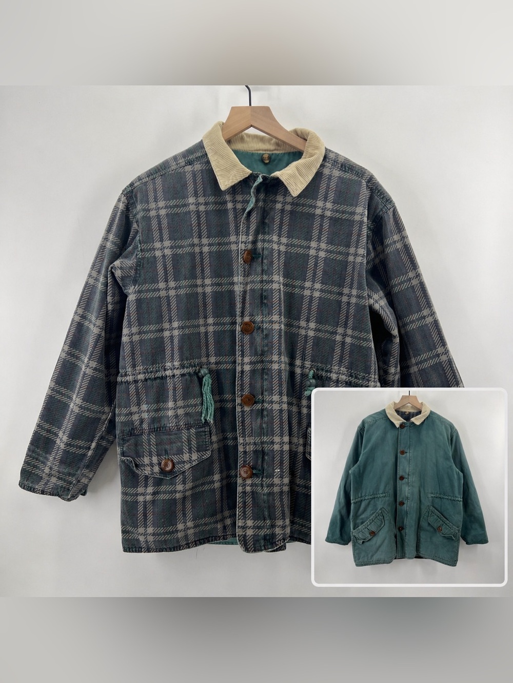 Natural Reflections Barn Chore Coat Jacket Women S Reversible 90s Hong Kong RARE